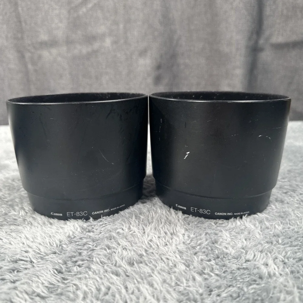 2 Canon ET-83C ET 83 C hood shade EOS EF 100-400mm f/4.5-5.6 IS USM lens 77mm